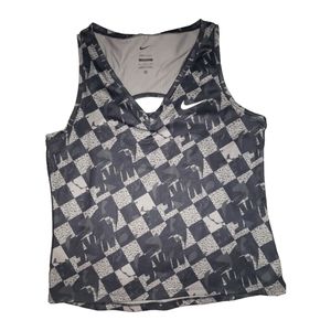 Nike Gray & Black Checkered Tank Top